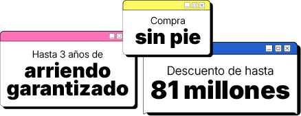 Capidays 2025 - Compra sin pie. Hasta 3 años de arriendo garantizado. Descuento de hasta 81 millones.
